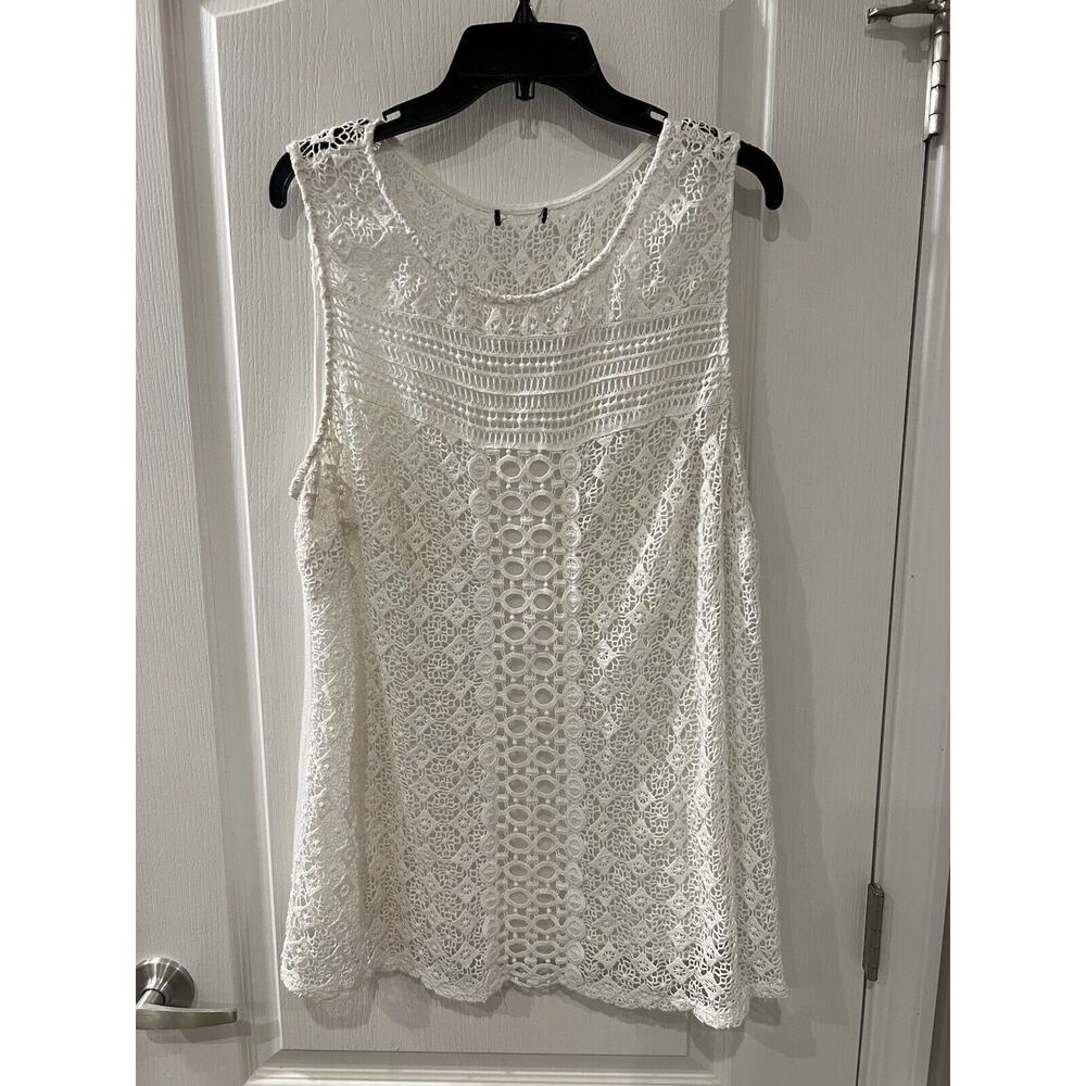 Women Lace Sleeveless Pullover Tops Vest Ladies Summer Tank Tee Blouse T shirt